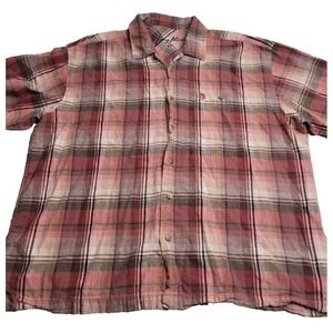 George Strait Button Down Shirt Men's XXL‎ Short Sleeve Red Plaid Western